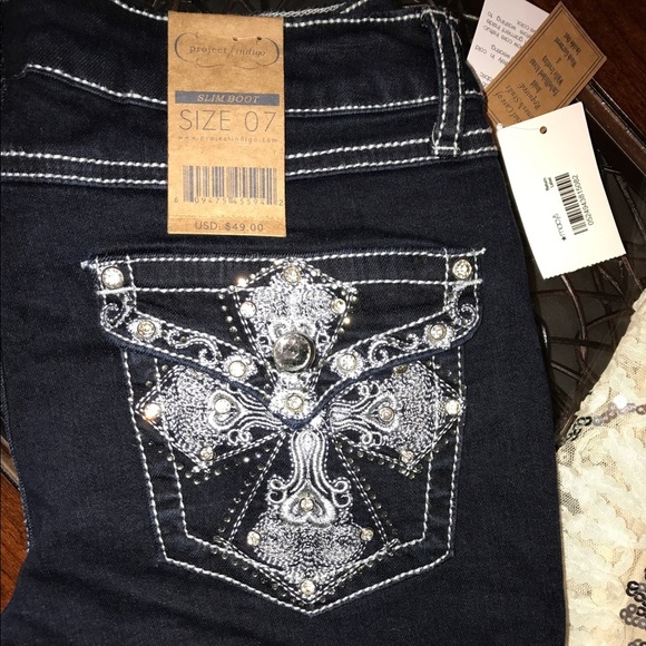 NWT Project Indigo Macy's blue jeans Size 7 - Picture 6 of 7